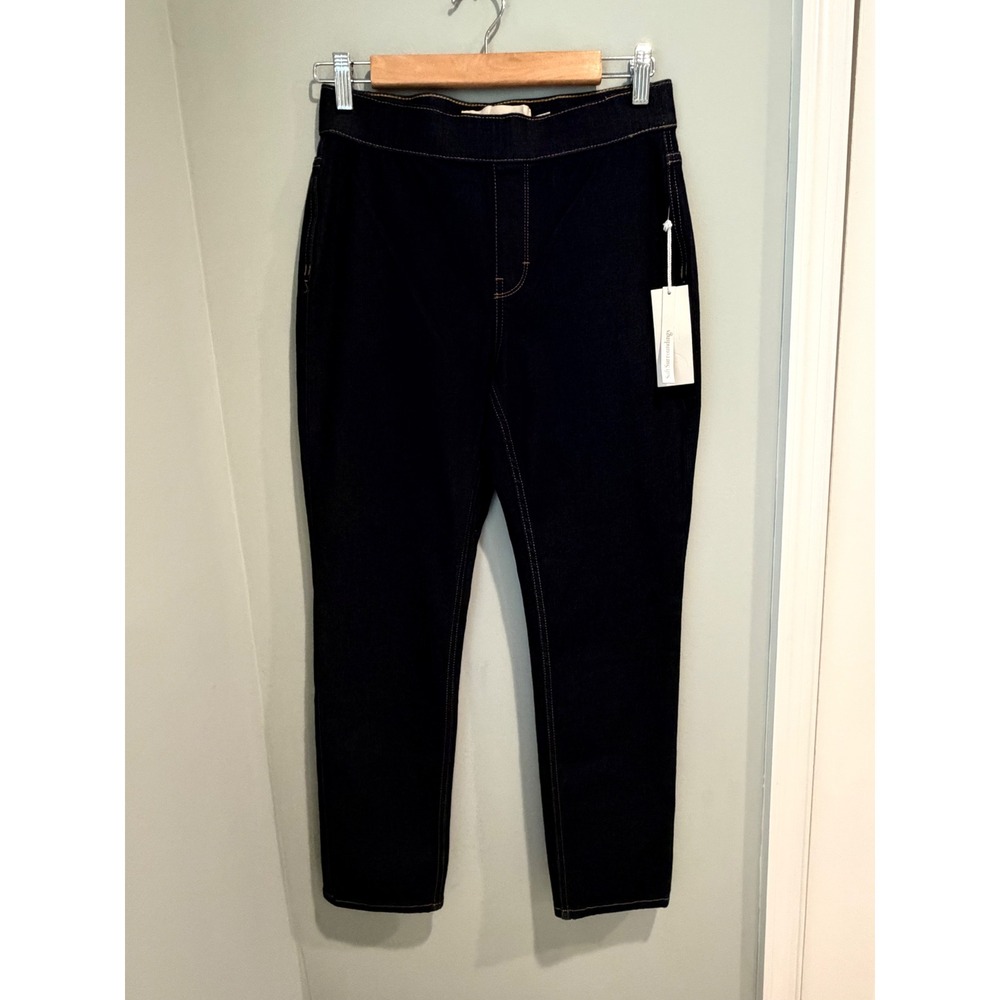 Soft Surroundings Women's Indigo Denim Pull On  Slim Fit Pants‎ Petite Small NWT